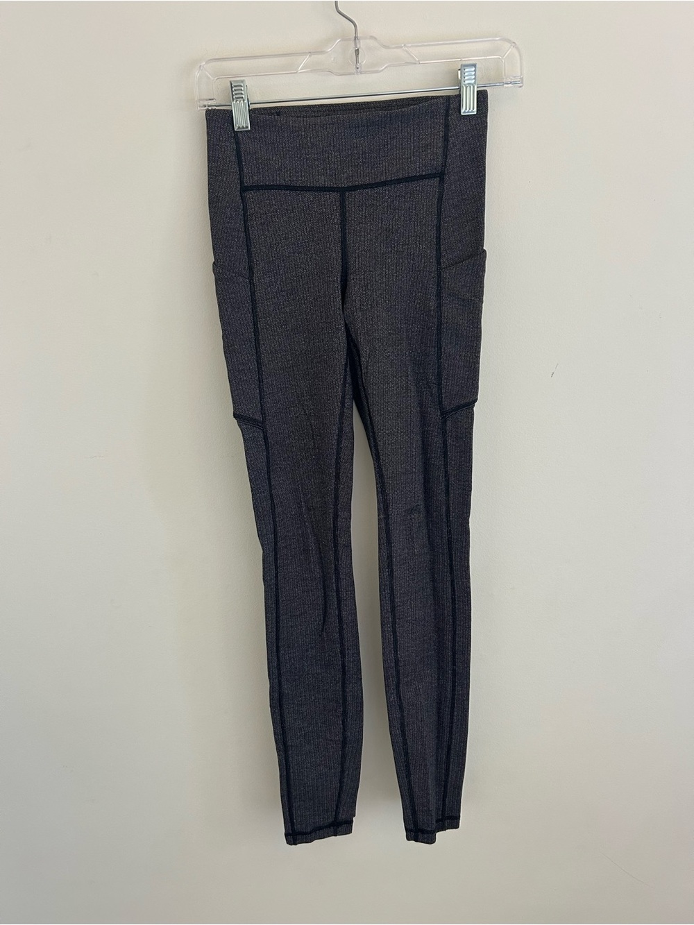 Lululemon High-Rise Gray Leggings with Side Pockets